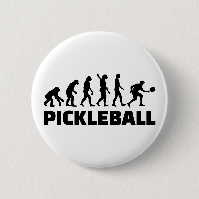 Pickleball evolution 2 inch round button (Front)
