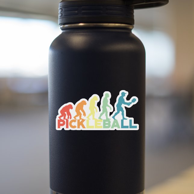 Pickleball Evolution Custom Name  (A fun, whimsical sticker for pickleball enthusiasts. )