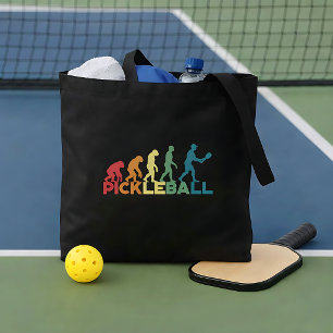 Pickleball Evolution Funny Custom Name or Text Tote Bag