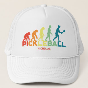 Pickleball Evolution Funny Custom Name  Trucker Hat