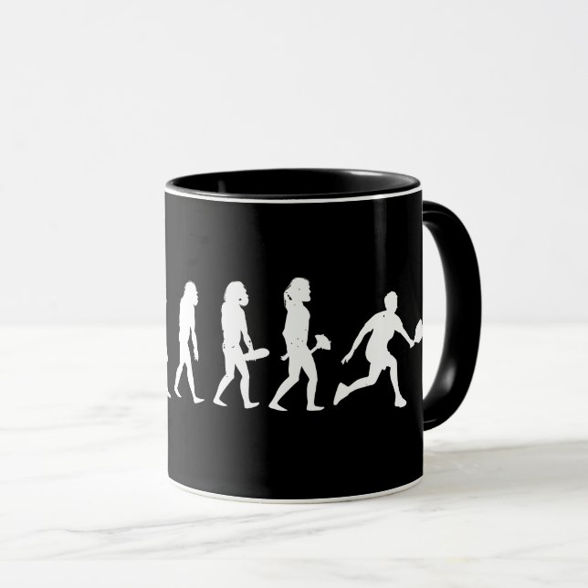 Pickleball Evolution Funny Pickleball  Mug (Front Right)
