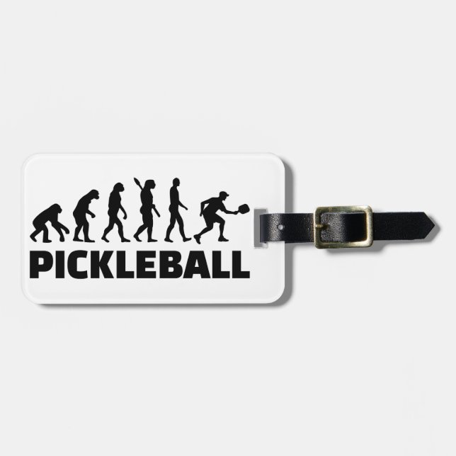 Pickleball evolution luggage tag (Front Horizontal)