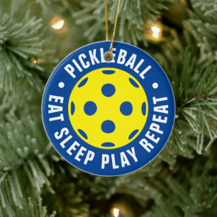 Pickleball fan Christmas tree ornament gift