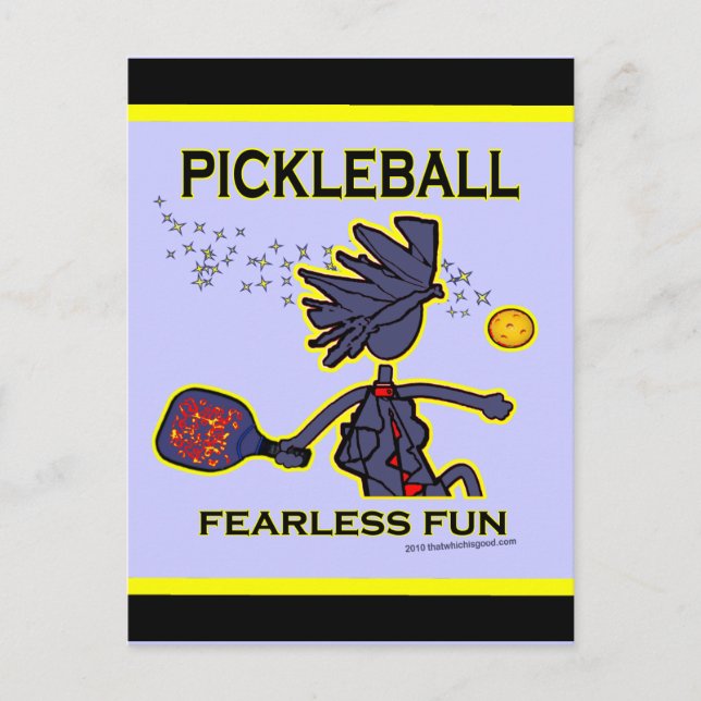Pickleball Fearless Fun Postcard (Front)