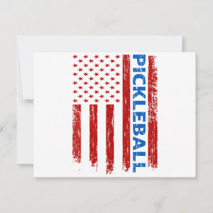 Pickleball Flag - Playing Paddleball Pickleball Am Thank You Card