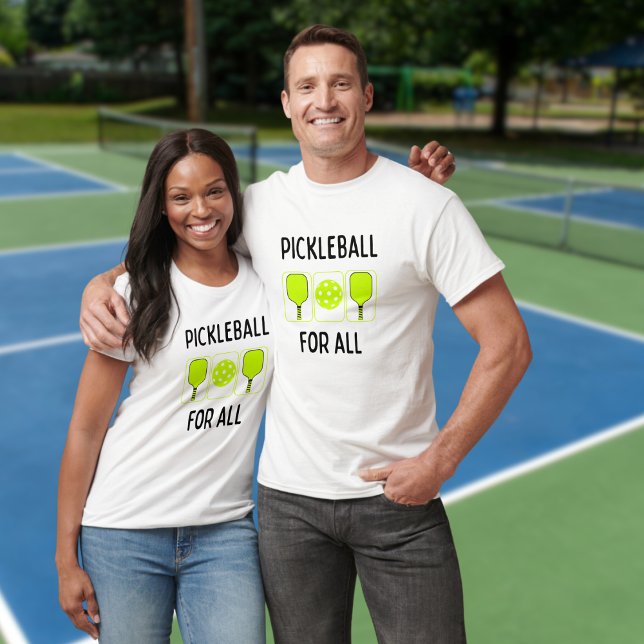 Pickleball For All Paddels and Ball T-Shirt (Creator Uploaded)