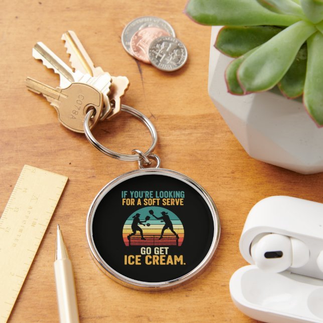 Pickleball for Men Women Keychain (Desk)