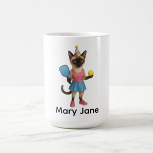 Pickleball for Siamese cat lovers Coffee Mug