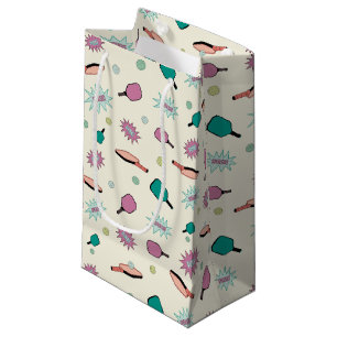 Pickleball! Fun Colourful Pattern Small Gift Bag