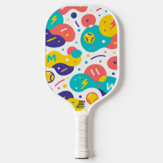 “Pickleball Fun Energy Pattern – Original Colourfu Pickleball Paddle