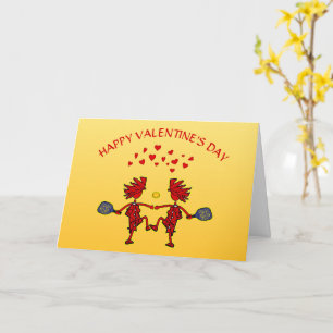 Pickleball Fun Valentine Card