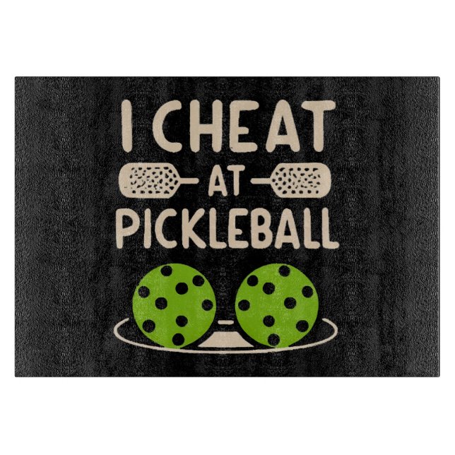 Pickleball Funny Cutting Board (Front)