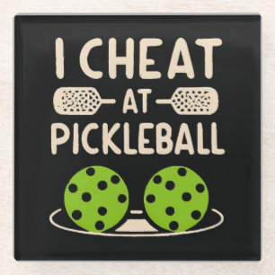 Pickleball Funny Glass Coaster