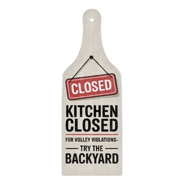 Pickleball Funny kitchen closed sign Cutting Board (Front)