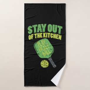Pickleball Funny Pickleball Gifts Bath Towel