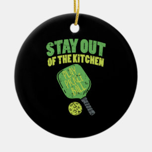 Pickleball Funny Pickleball Gifts Ceramic Ornament