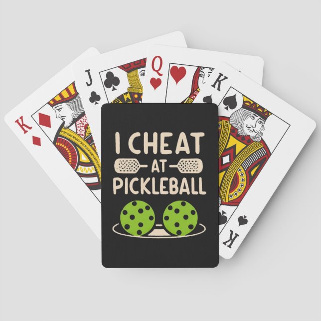 Pickleball Funny Playing Cards (Back)