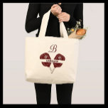 Pickleball Gal Glam Glit Custom Monogram Name  Large Tote Bag<br><div class="desc">Pickleball Gal loves some glamour in her life and you know just who would really enjoy this great,  tastefully done,  tote bag as a gift.  Special custom monogram and first name.  Any design questions,  just send an email to charmdesignstudio@rcn.com and we'll be delighted to assist.</div>
