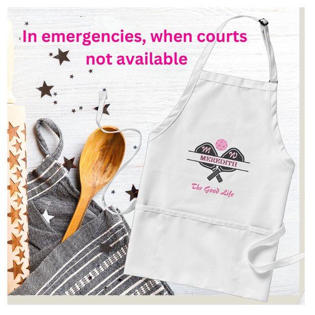 Pickleball Gal Paddles Custom Name Monogram Standard Apron (Creator Uploaded)