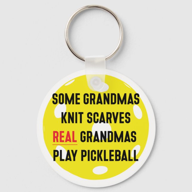Pickleball gift for Grandmother Keychain (Front)