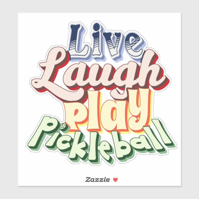 Pickleball Gift Live Laugh Play Pickle Ball (Sheet)