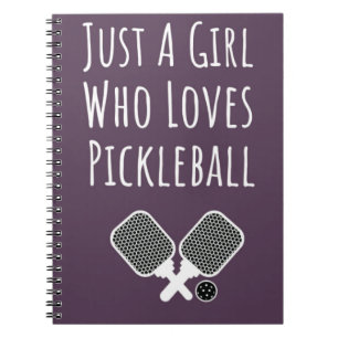 Pickleball Gifts Girls Cute Pink Kids Notebook
