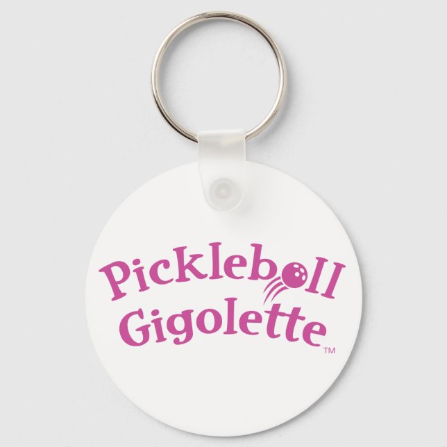 Pickleball Gigolette™ Swingrz Swag Court Jester Keychain (Front)