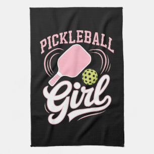 Pickleball Girl Player Kitchen Towel