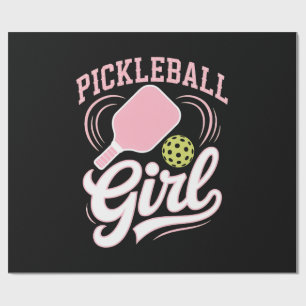 Pickleball Girl Player Wrapping Paper