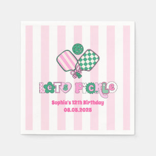 Pickleball Girls Birthday  Napkin