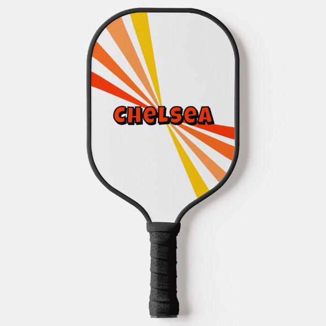 Pickleball Girls Birthday Party Retro Paddle (Front)