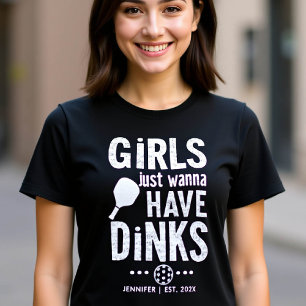 Pickleball Girls Just Fun Gift Type Personalized T-Shirt