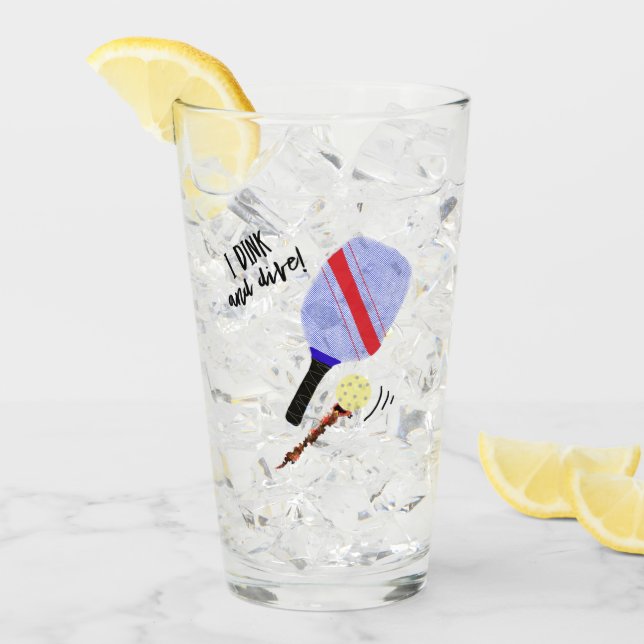 Pickleball glass mug cup (Front Ice)