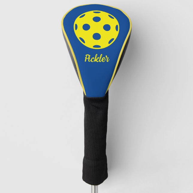 Pickleball golf head cover with custom name (Front)