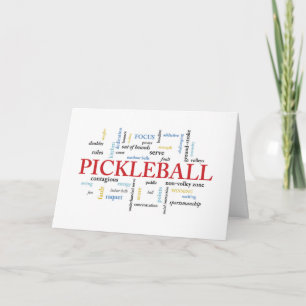 Pickleball Good Luck in Words Card