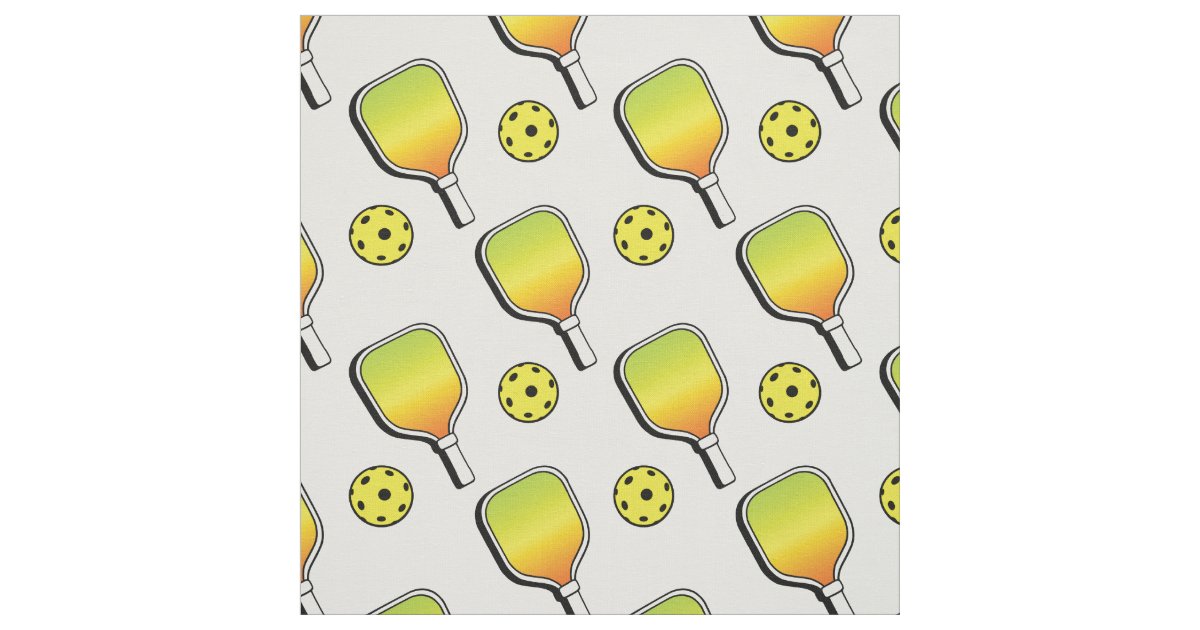 Pickleball gradient, custom background fabric Zazzle