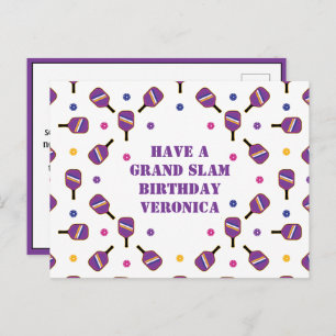 Pickleball Grand Slam Birthday  Customizable  Post Postcard