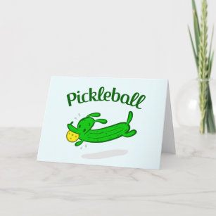Pickleball Greeting Card - Pickles the Dog
