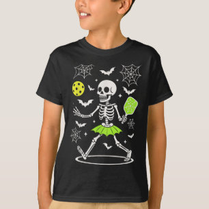Pickleball Halloween Costume, Spooky Season Skelet T-Shirt