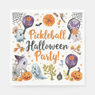Pickleball Halloween Party with paddle and ball  Napkin