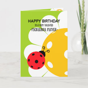 Pickleball Happy Birthday Customizable Card