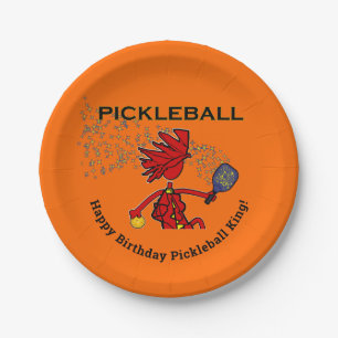 Pickleball Happy Birthday!  Paper Plates 