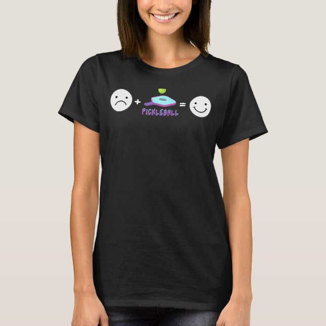 Pickleball  Happy Team Player Coach T-Shirt (Front)
