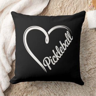 Pickleball Heart – Minimalist Sports Lover Throw Pillow