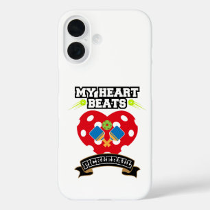 Pickleball Heart Paddle Ball Passion Sport Love iPhone 16 Case