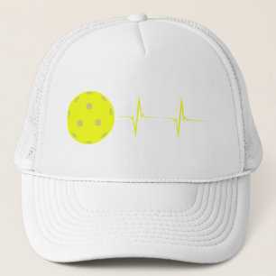 Pickleball Heartbeat Casquette de baseball - Jaune