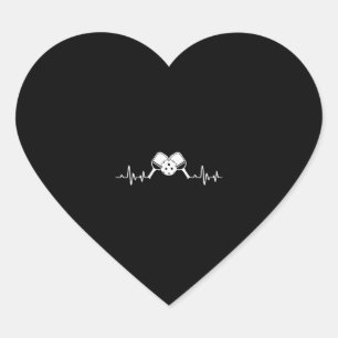Pickleball Heartbeat EKG Pickleball Paddle Funny Heart Sticker