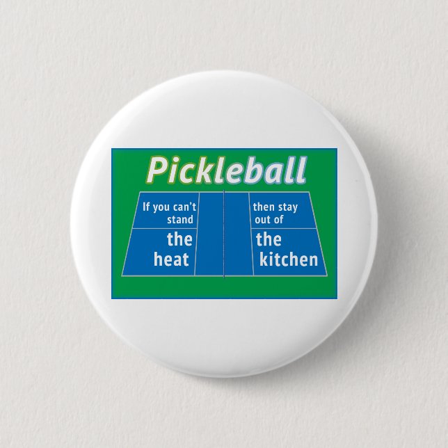 Pickleball Heat Kitchen 2 Inch Round Button (Front)