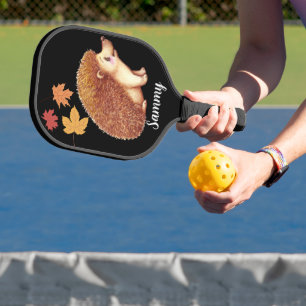 Pickleball Hedgehog for kids with editable name Paddle