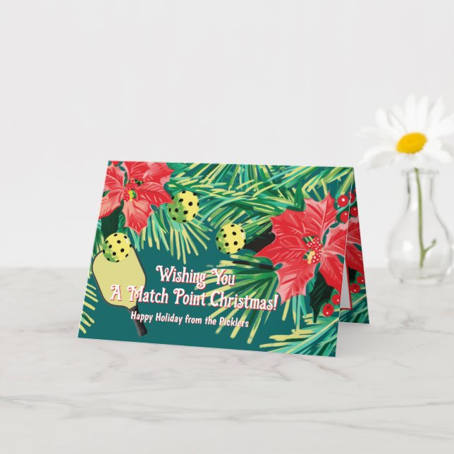 Pickleball Holiday Cheer!  Card (Small Plant)